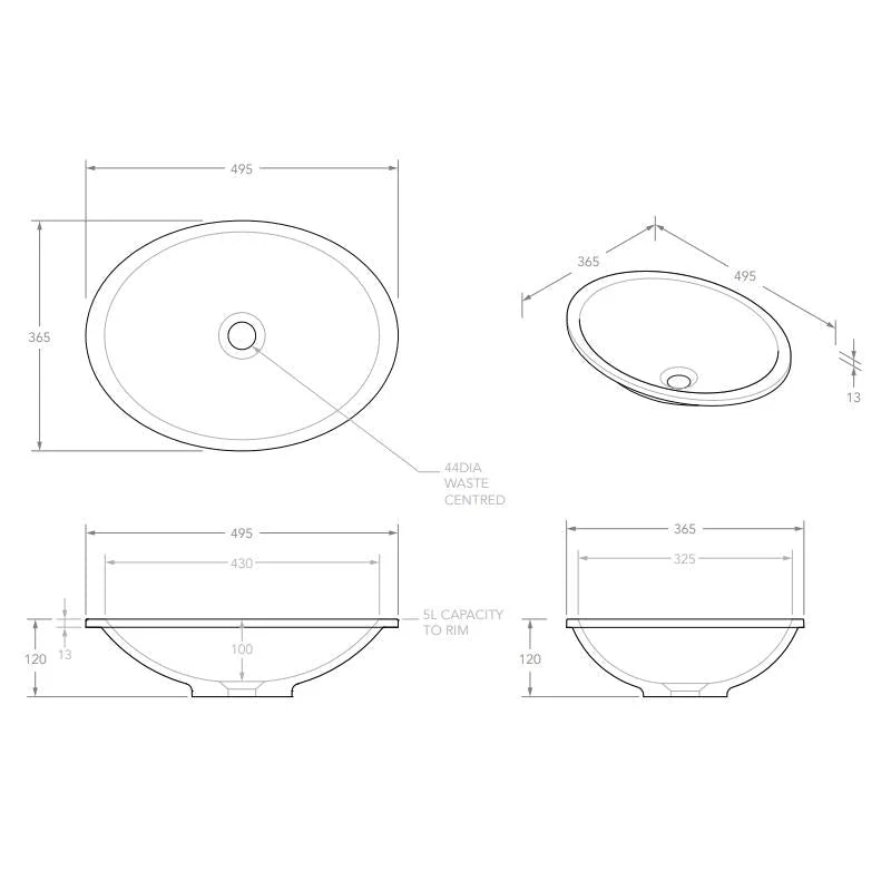 ADP Sincerity Undermount Solid Surface Basin - Image 3