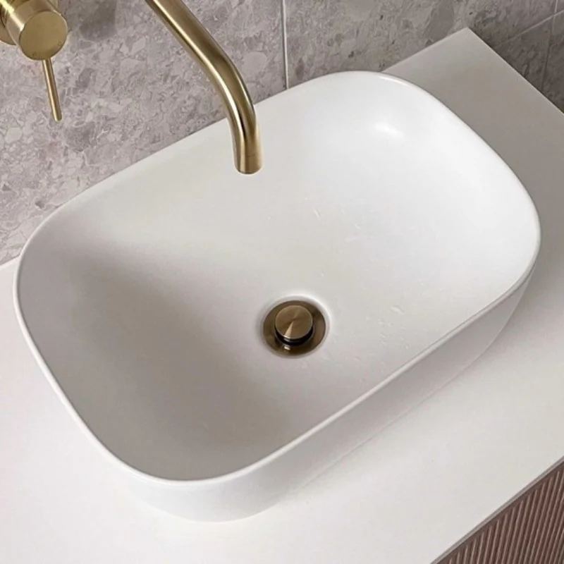 ADP Stadium 465mm Ceramic Above Counter Basin - Matte White - Image 2