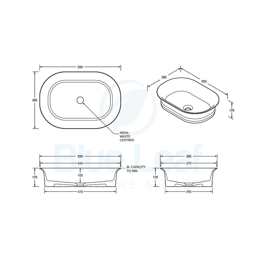 ADP Titan Ceramic Above Counter Basin - White Gloss - Image 2