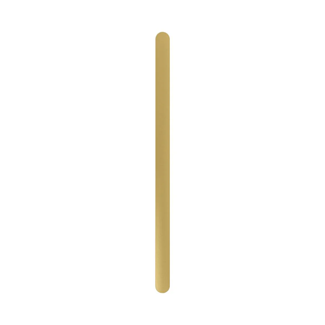 Linsol Allegra 12V Flat Bar Vertical Heated Towel Rail - Brushed Brass - Image 2