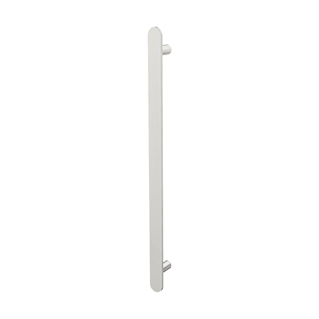 Linsol Allegra 12V Flat Bar Vertical Heated Towel Rail - Brushed Nickel - Image 3