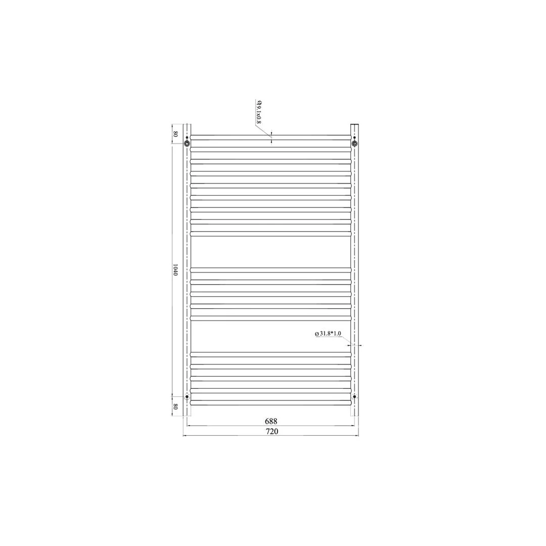 Linsol Allegra 19 Bar Wide Heated Towel Rail - Gunmetal - Image 4