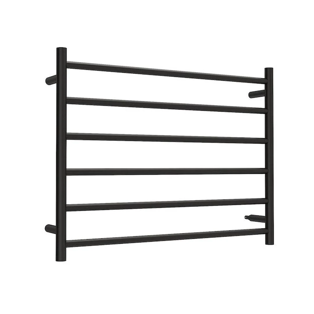 Linsol Allegra 6 Bar Wide Heated Towel Rail - Matte Black
