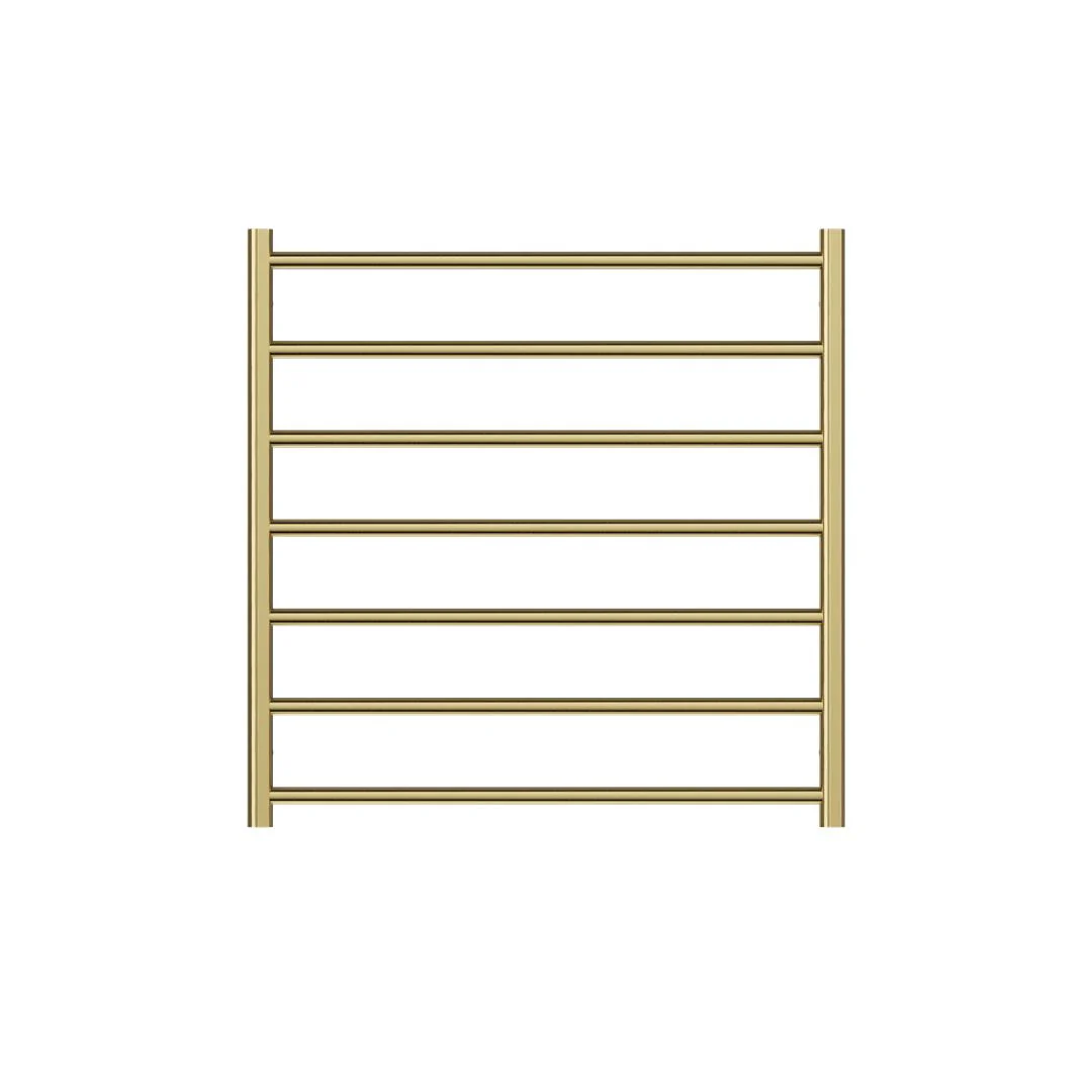 Linsol Allegra 7 Bar Heated Towel Rail - Brushed Brass - Image 2