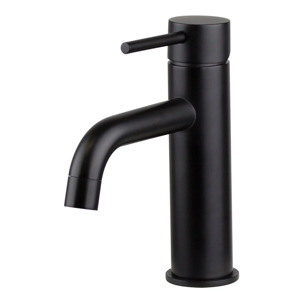 Mixx Anise Basin Mixer Curved Spout - Matt Black