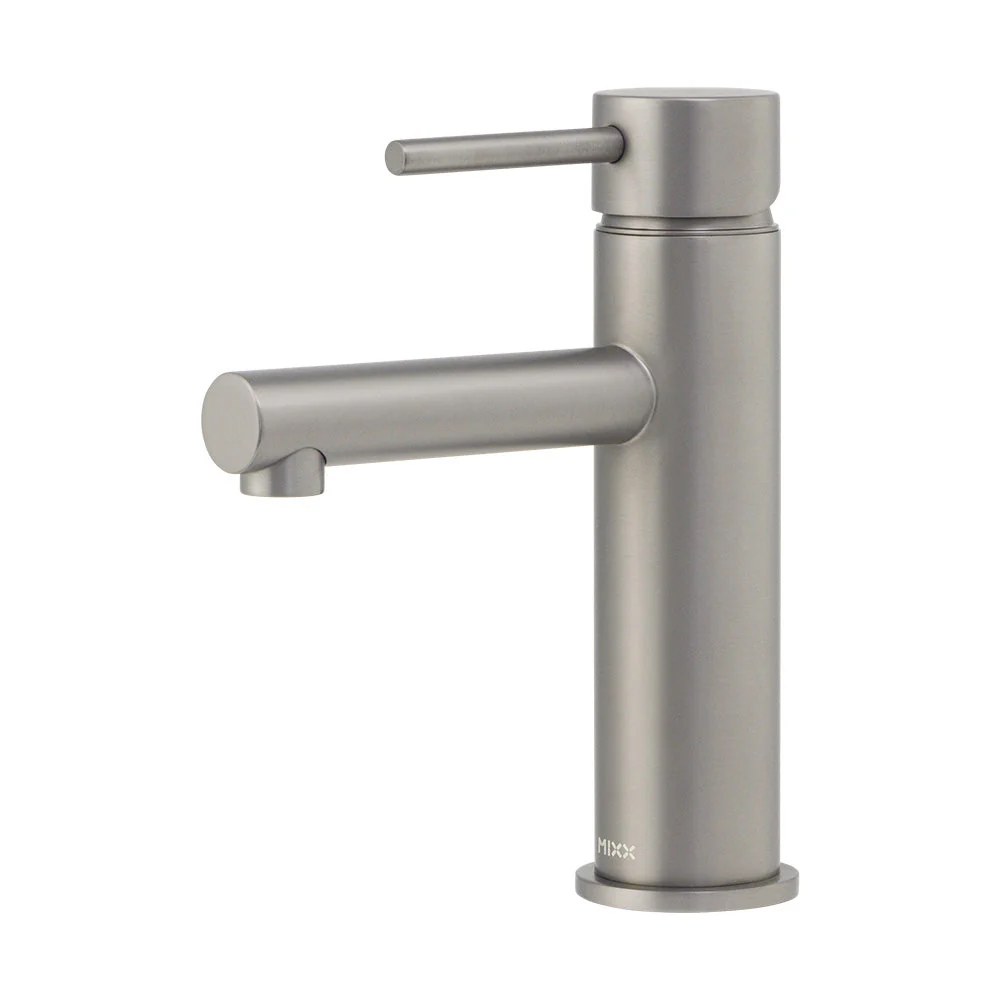 Mixx Anise Basin Mixer Straight Spout - Gun Metal