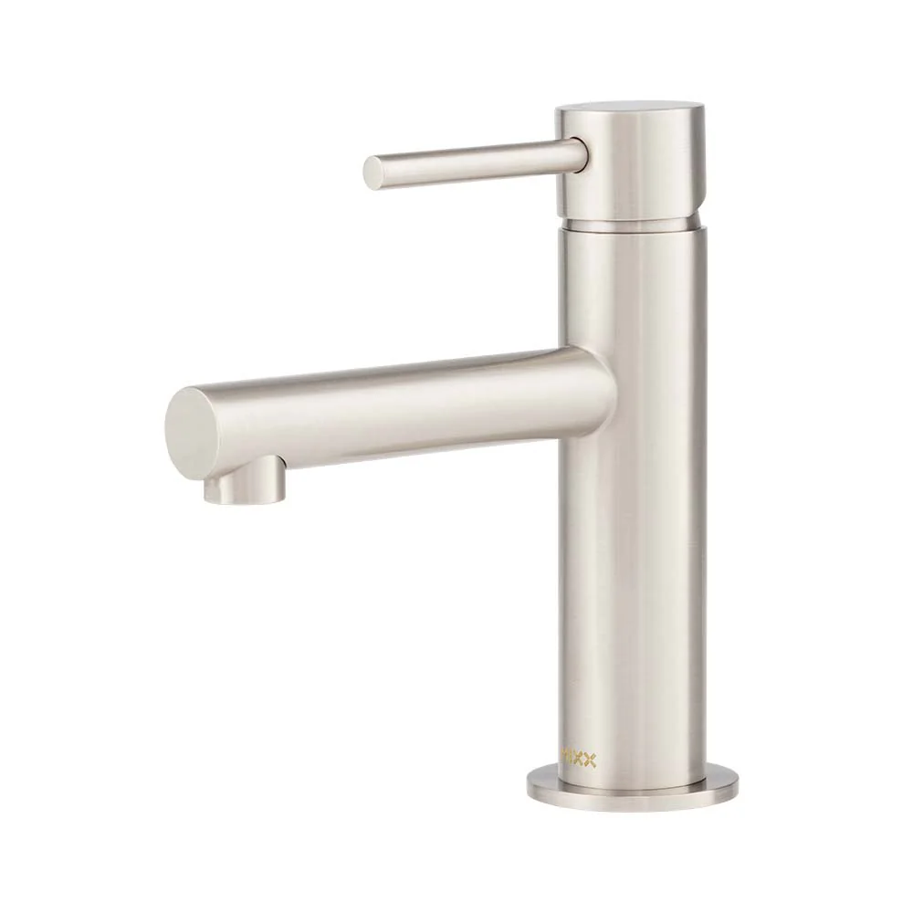 Mixx Anise Eco Basin Mixer Straight Spout - Brushed Nickel