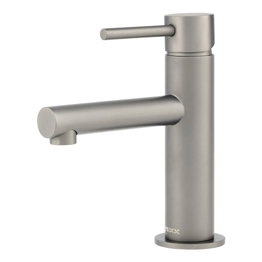 Mixx Anise Eco Basin Mixer Straight Spout - Gun Metal