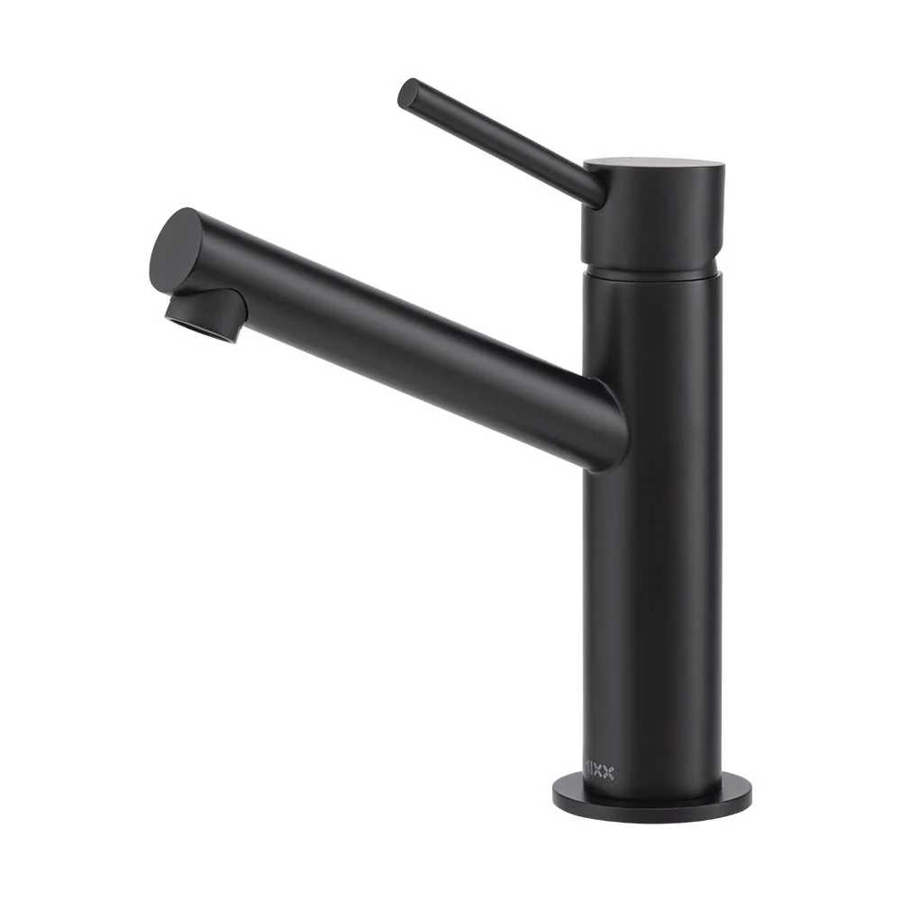 Mixx Anise Eco Basin Mixer Upswept Spout - Matt Black