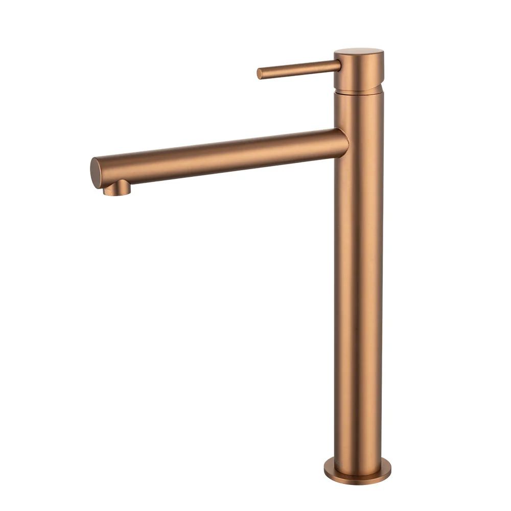 Mixx Anise Eco Tower Vessel Mixer Straight Spout - Brushed Bronze