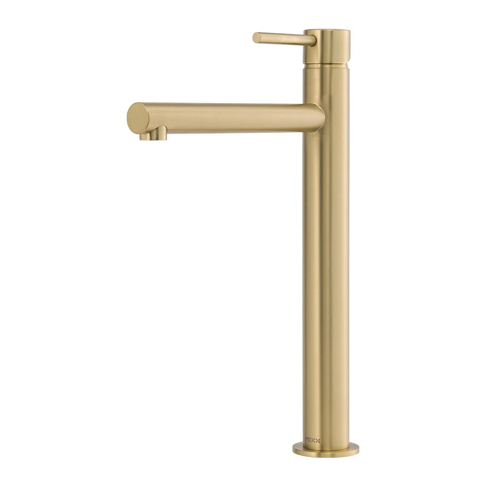 Mixx Anise Eco Tower Vessel Mixer Straight Spout - Brushed Gold