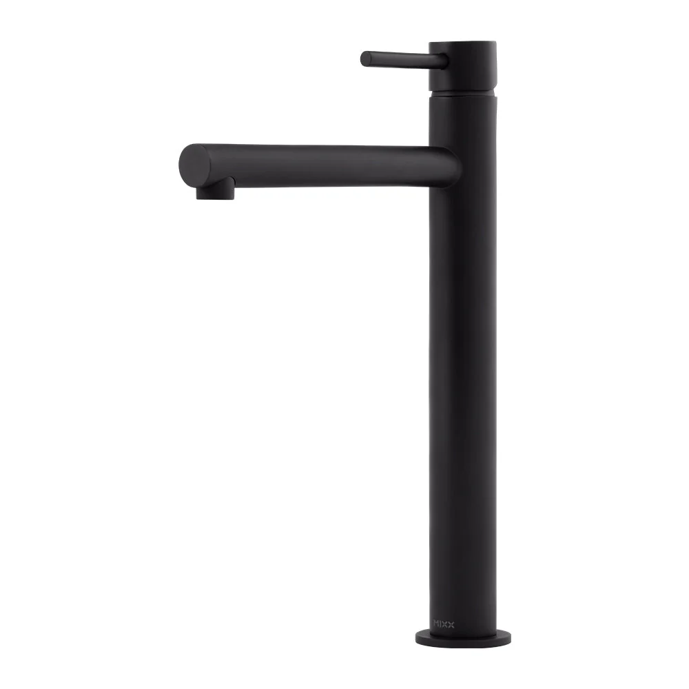 Mixx Anise Eco Tower Vessel Mixer Straight Spout - Matt Black