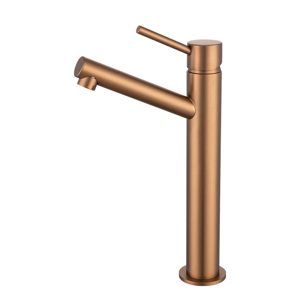 Mixx Anise Eco Tower Vessel Mixer Upswept Spout - Brushed Bronze