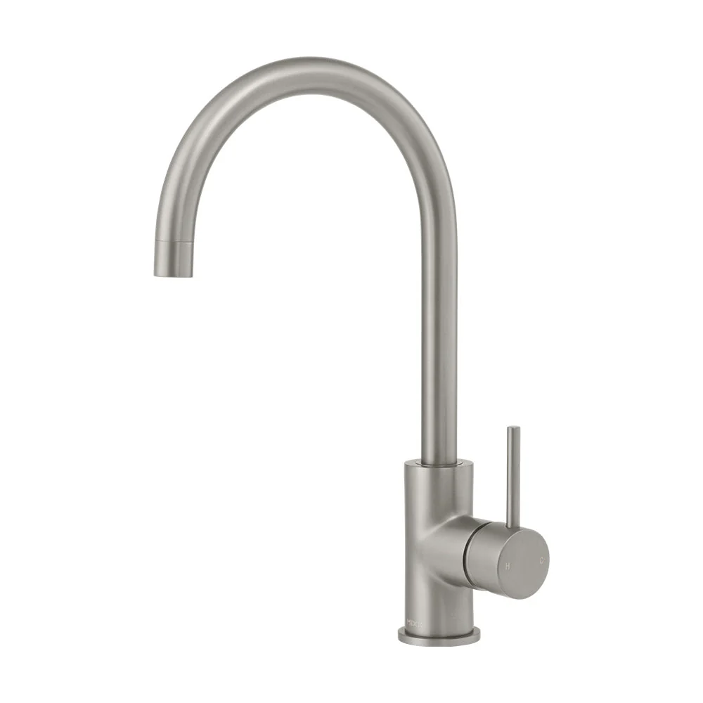 Mixx Anise Round Gooseneck Sink Mixer - Gun Metal