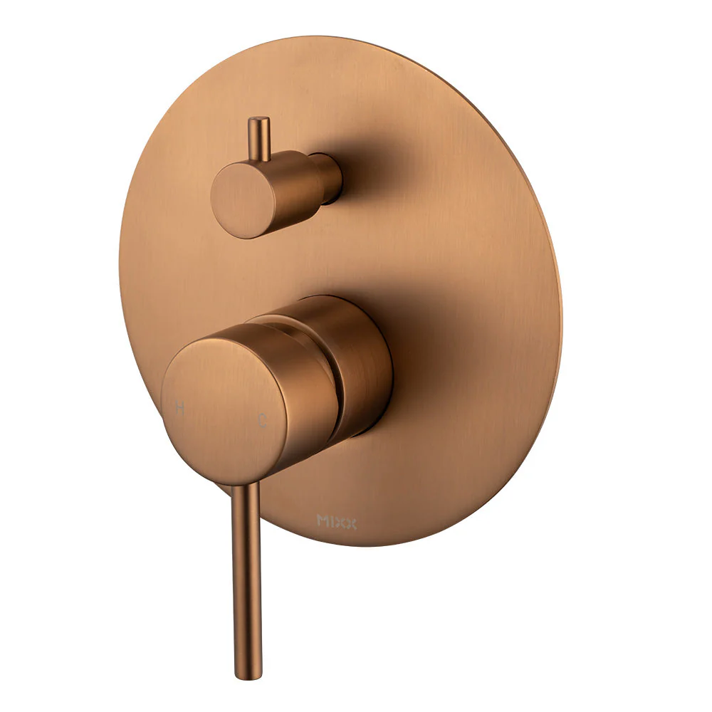 Mixx Anise Shower Diverter Mixer - Brushed Bronze