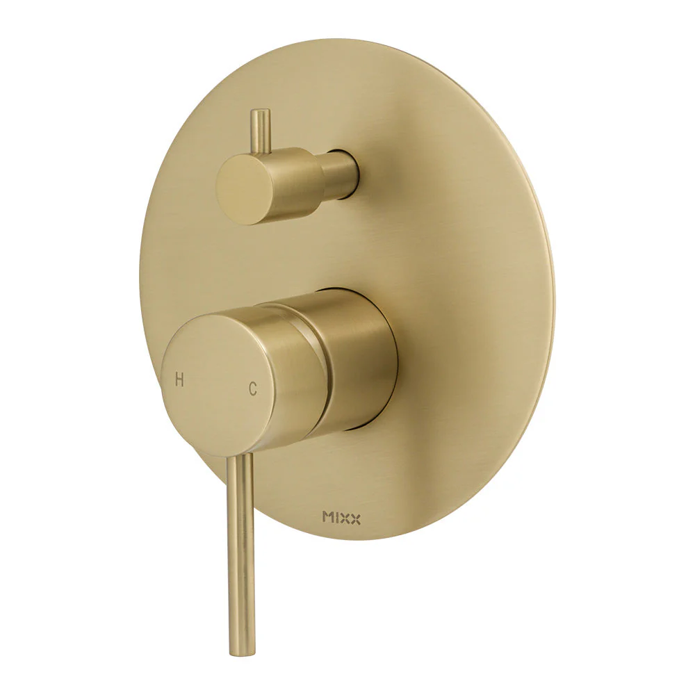 Mixx Anise Shower Diverter Mixer - Brushed Gold