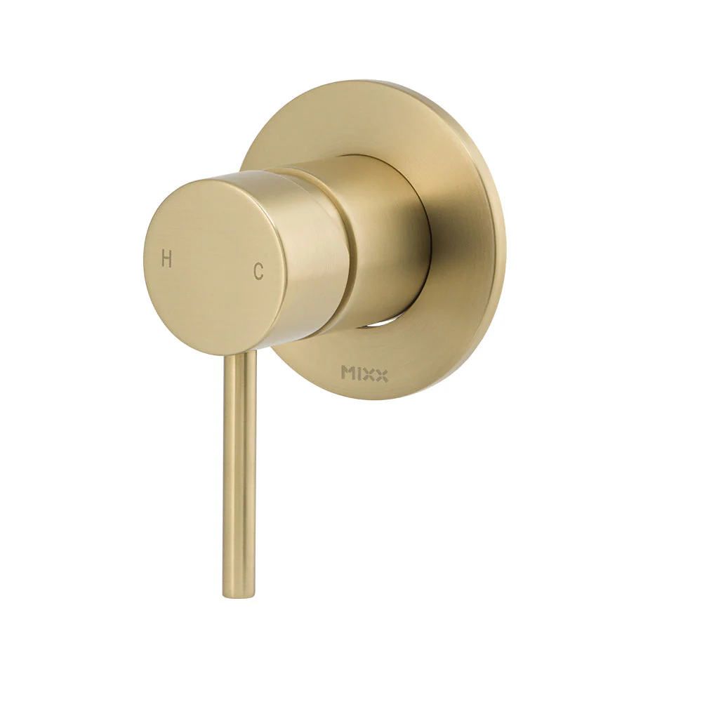 Mixx Anise Shower Mixer (80mm Backplate) - Brushed Gold