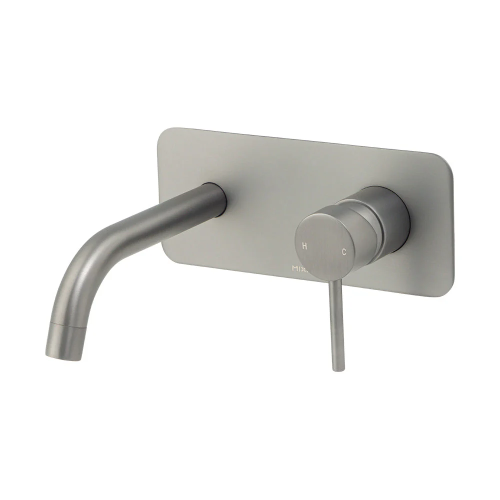 Mixx Anise Wall Plate Mixer 250mm Spout - Gun Metal