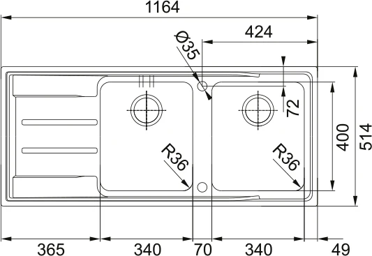 Franke Aton Double Bowl Sink - Image 2