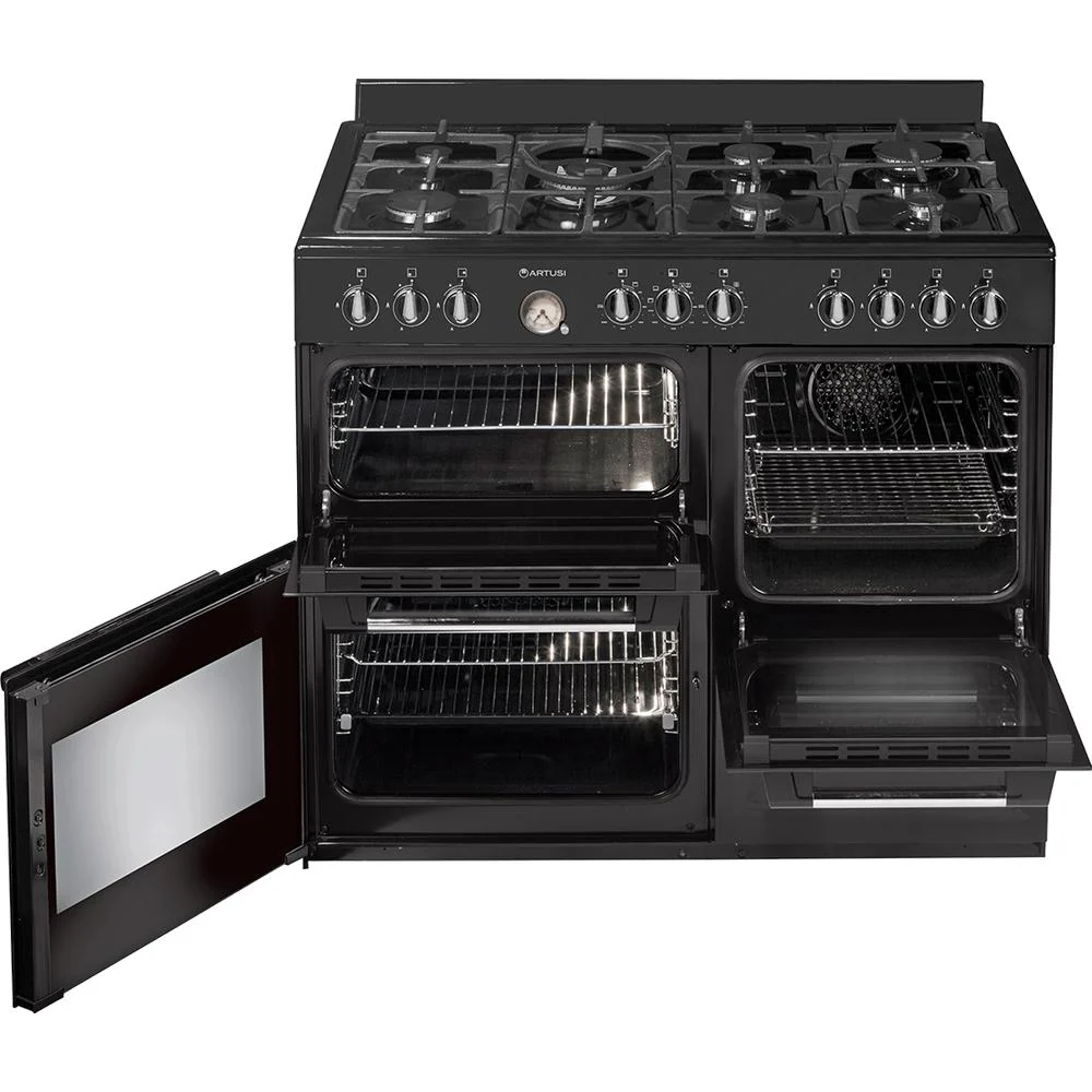 Artusi 100cm Freestanding Range Cooker - Black - Image 2