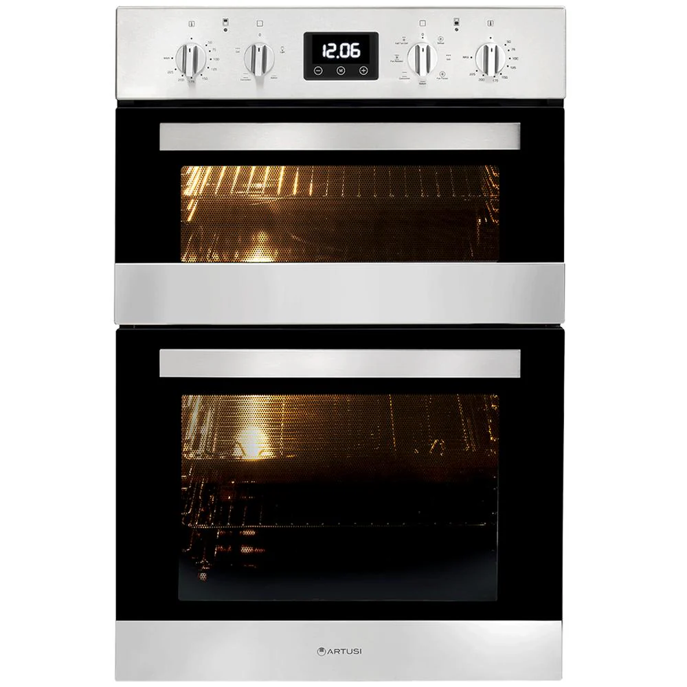 Artusi 60cm Built-in Electric Double Oven - Stainless Steel