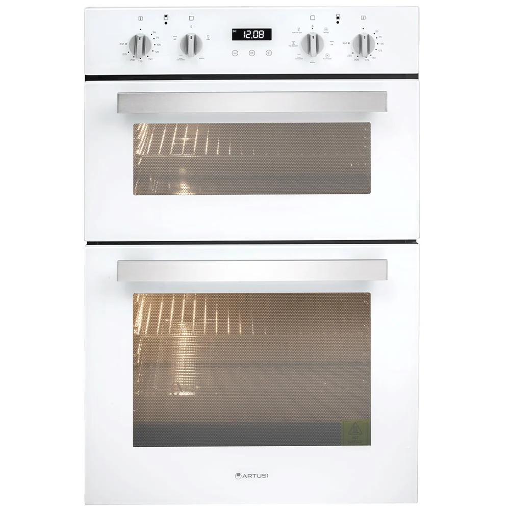 Artusi 60cm Built-in Electric Double Oven - White