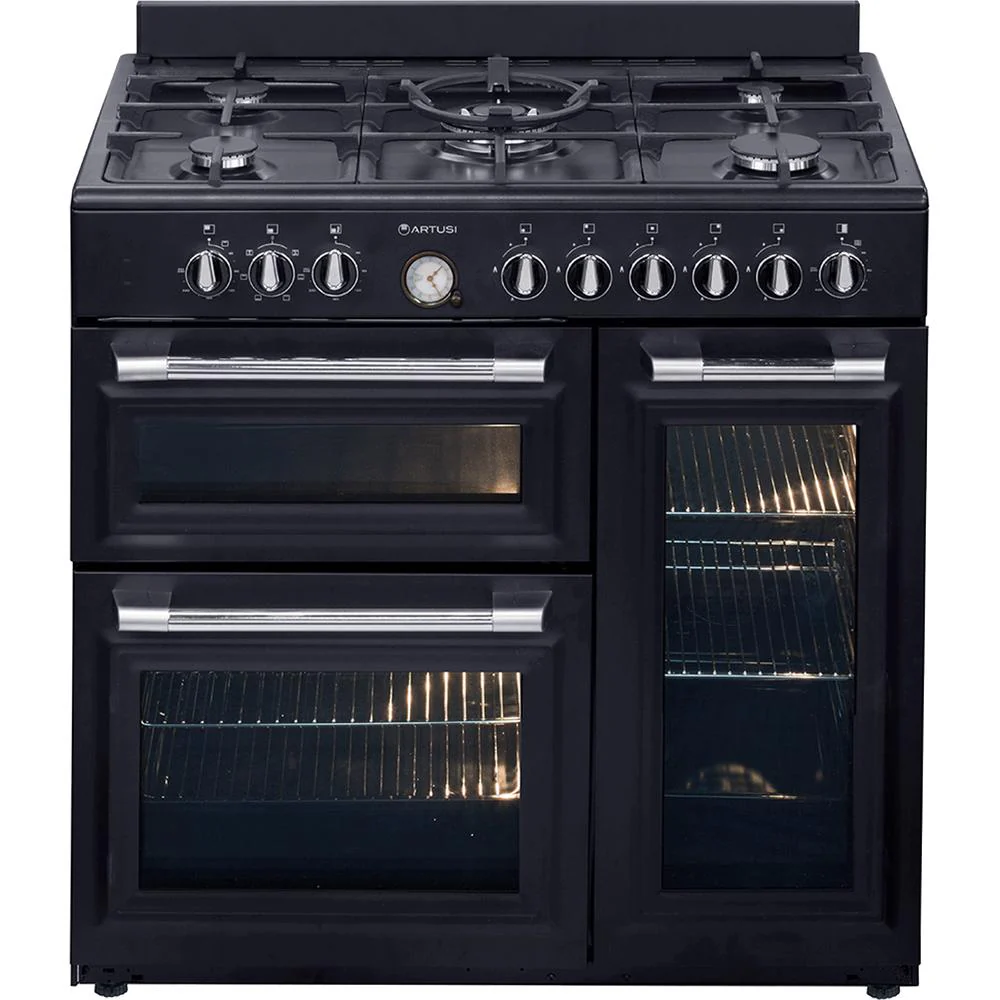 Artusi 90cm Freestanding Range Cooker - Matt Black