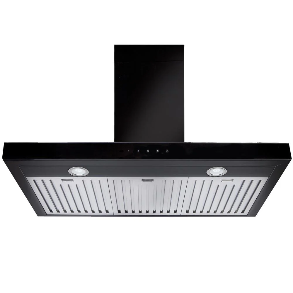 Artusi 90cm Canopy Range Hood - Matt Black - Image 2