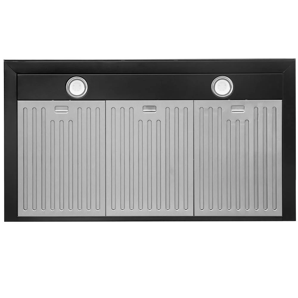Artusi 90cm Canopy Range Hood - Matt Black - Image 3