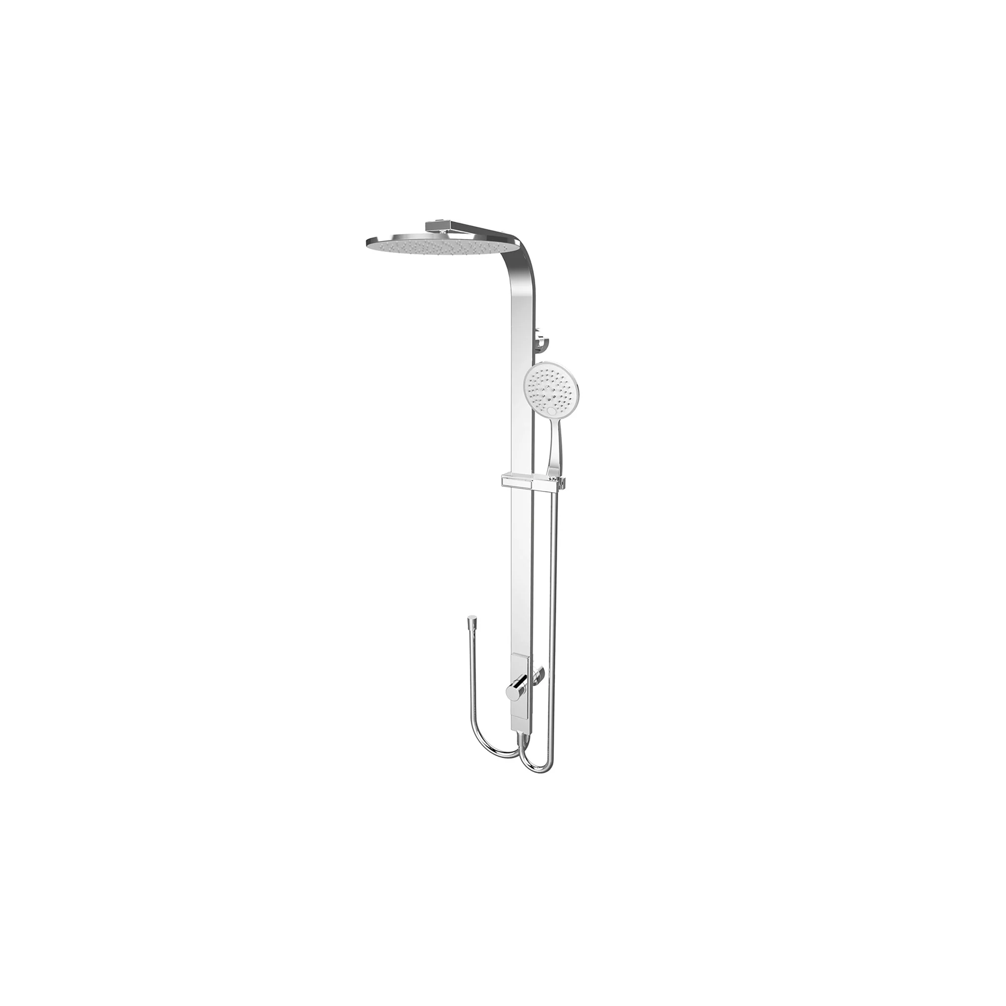 Nero Astra Rain Round Twin Shower Double Hose - Chrome
