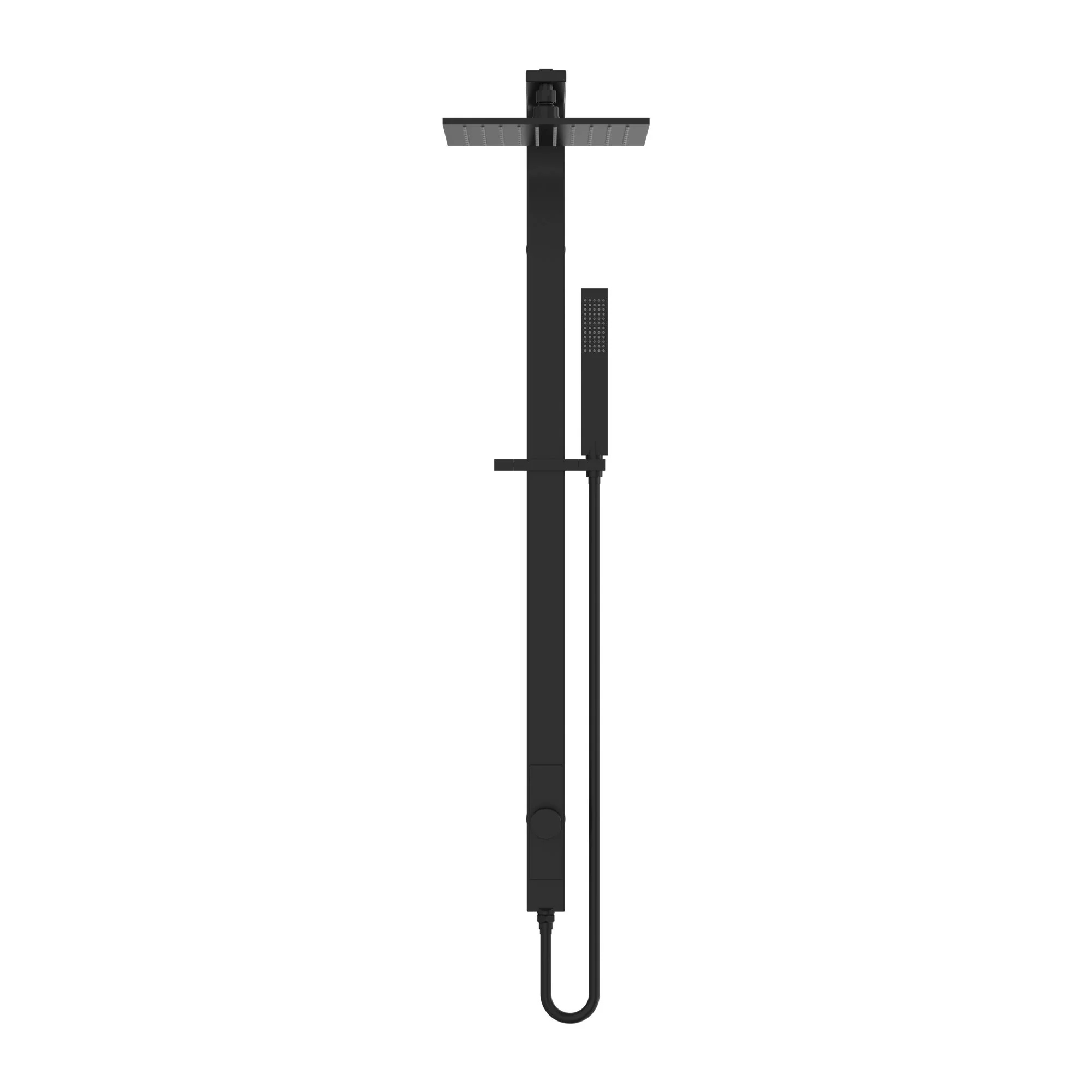 Nero Astra Rain Square Twin Shower Single Hose - Black Matte - Image 3