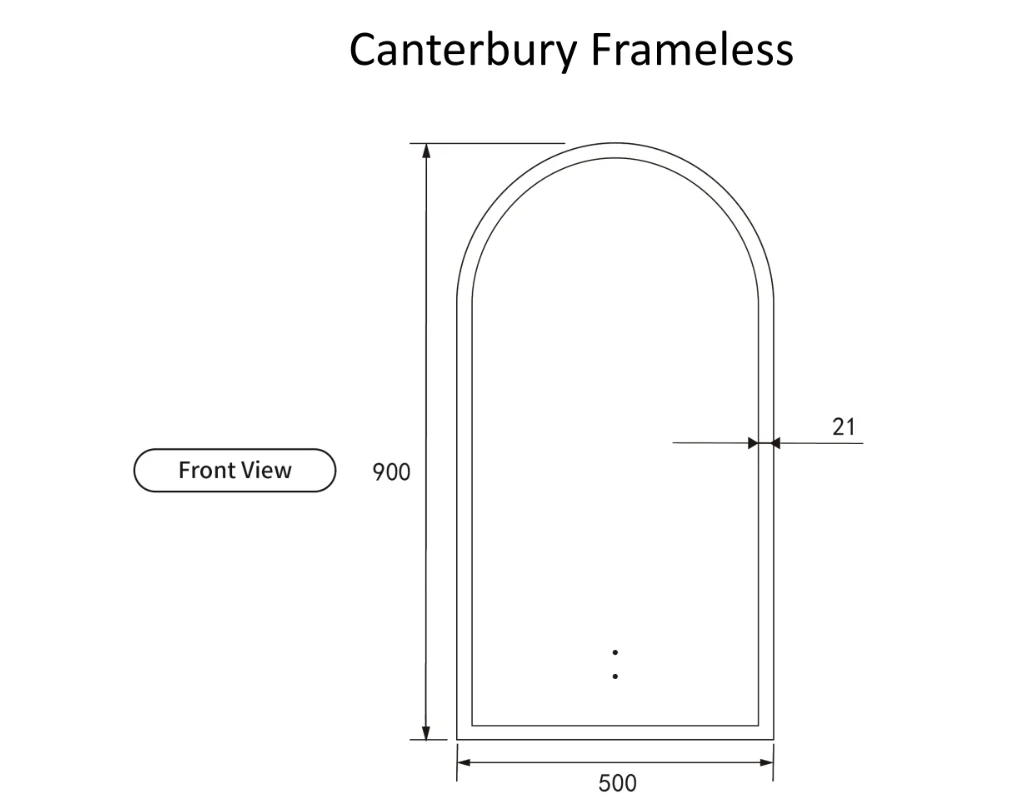 Aulic Canterbury Arch LED Mirror Touch-Free Sensor - Image 5