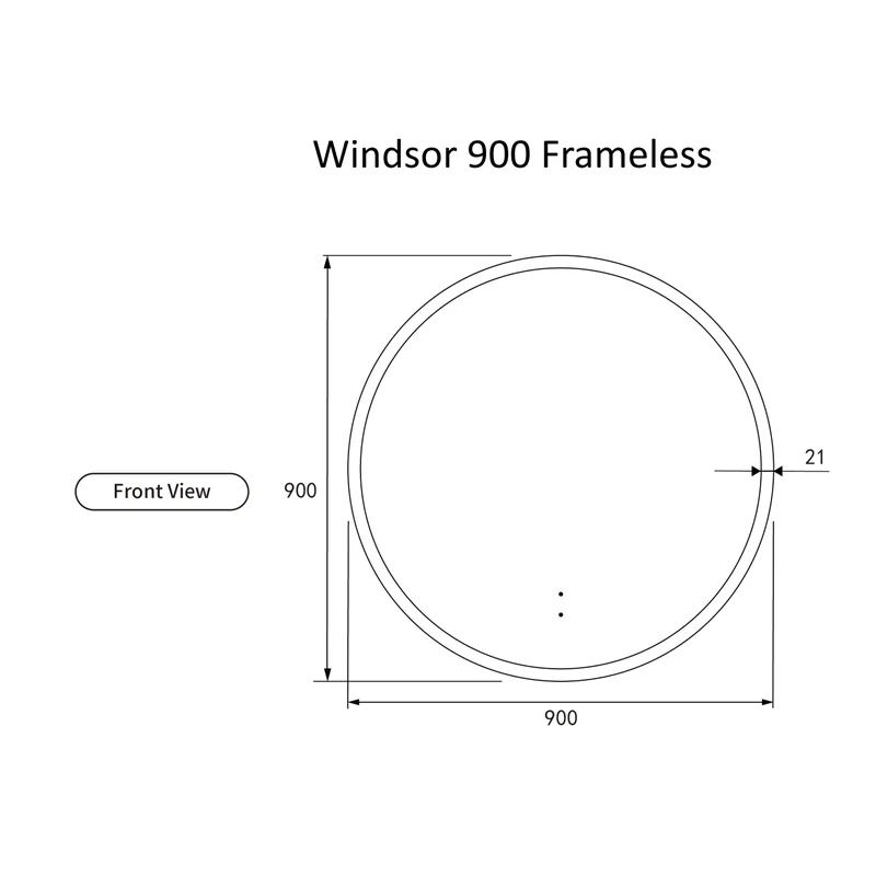 Aulic Windsor 900mm LED Mirror with Touch-Free Sensor - Image 6