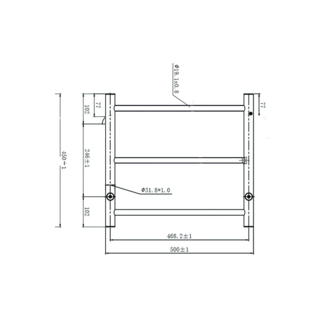 Linsol Avid 3 Bar Heated Towel Rail - Brushed Nickel - Image 4