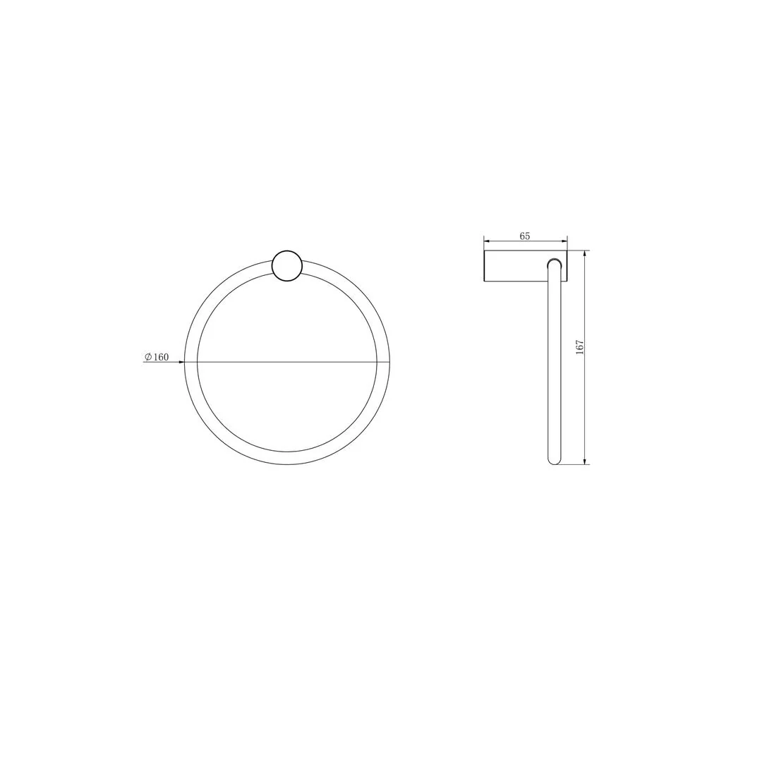 Linsol Banjo S3 Towel Ring - Chrome - Image 2