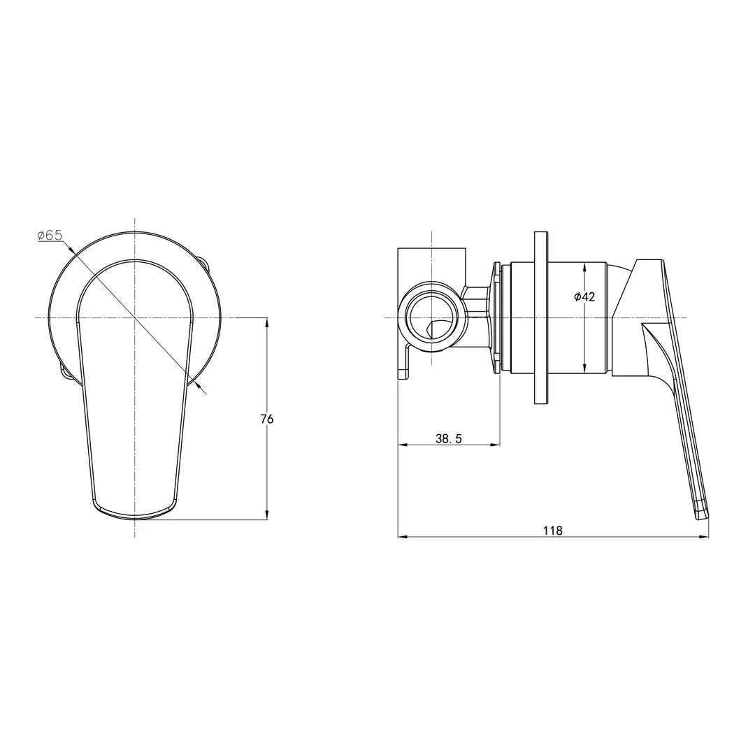 Linsol Banjo S3 Wall Mixer - Image 3