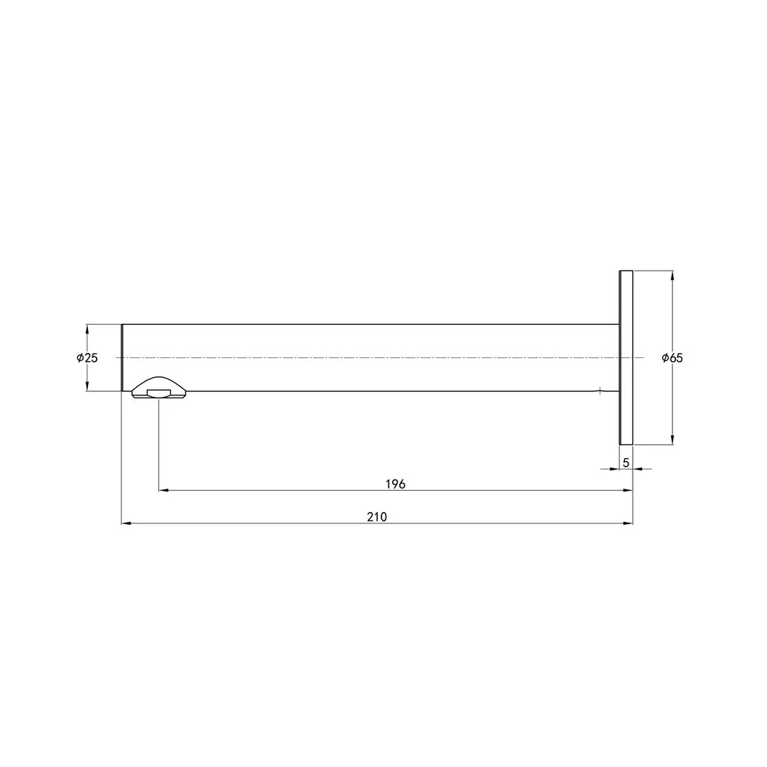 Linsol Banjo S3 Wall Mount Basin or Bath Spout - Chrome - Image 2