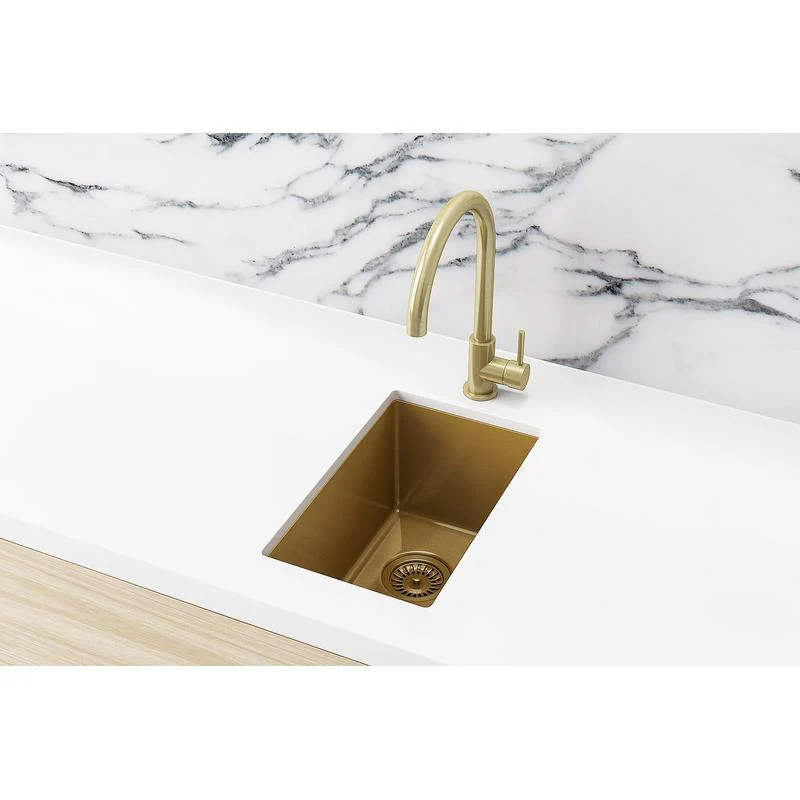 Meir Lavello Bar Kitchen Sink Single Bowl 382 x 272 - Brushed Bronze Gold - Image 2