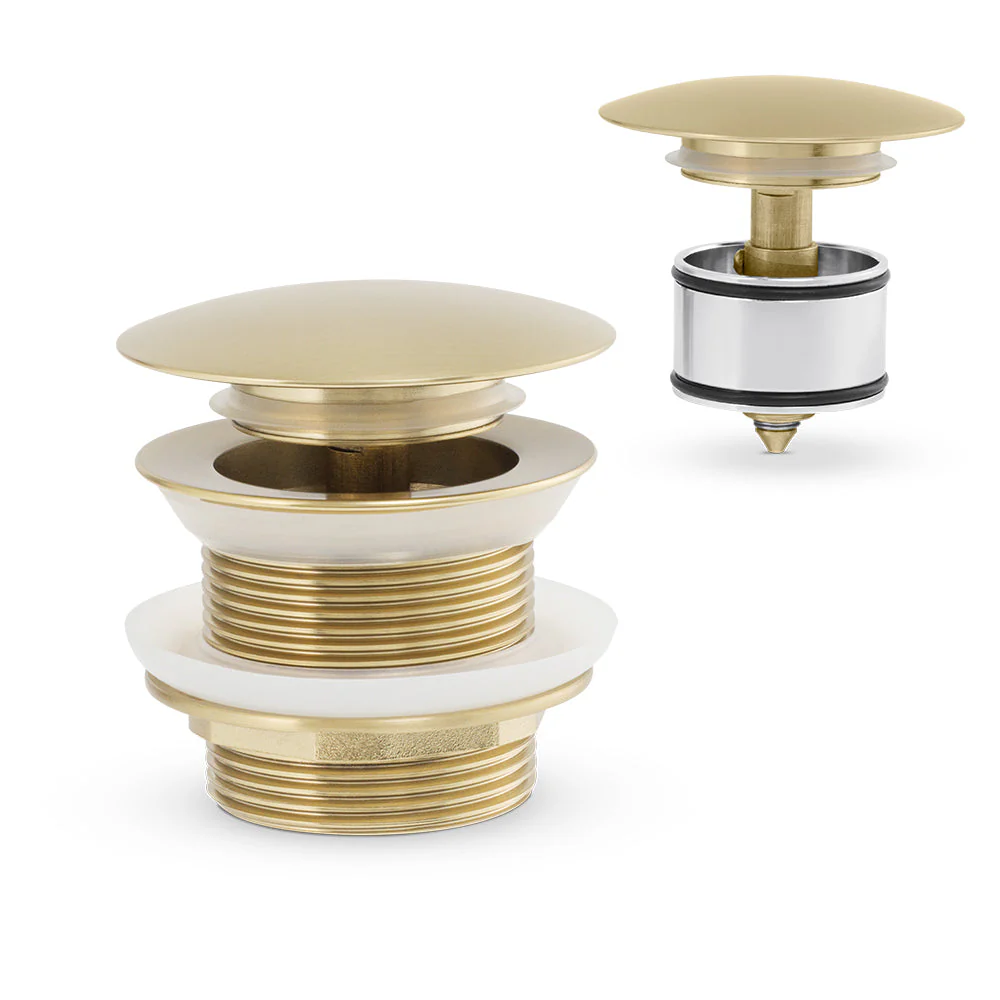 Mixx Bath Dome Pop Up Waste 40mm With Pullout Centre - Brushed Gold