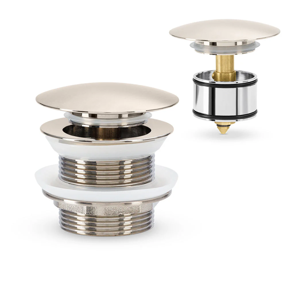 Mixx Bath Dome Pop Up Waste 40mm With Pullout Centre - Brushed Nickel