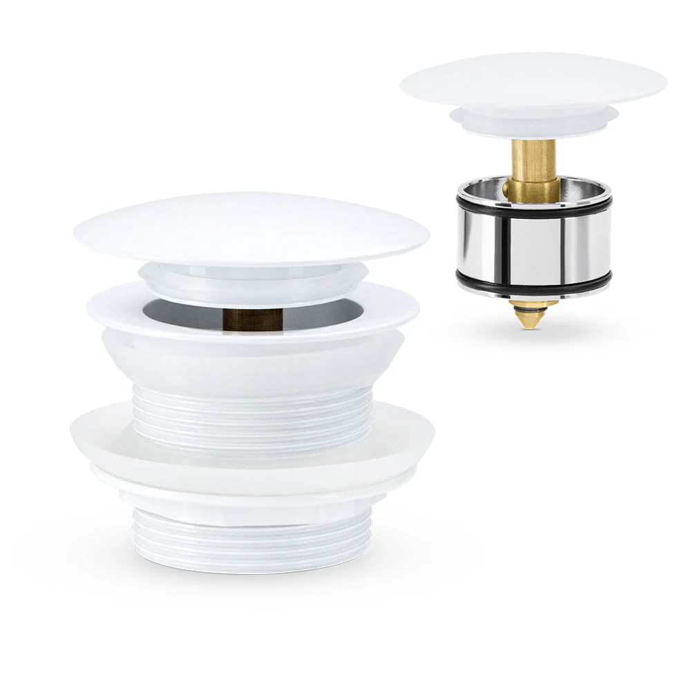 Mixx Bath Dome Pop Up Waste 40mm With Pullout Centre - White