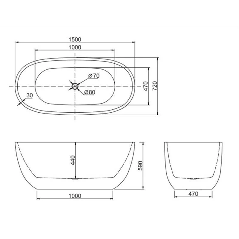 Belbagno Ally Freestanding Bath Tub - Image 5