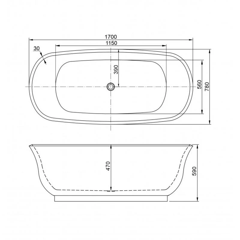 Belbagno Baden Freestanding Bath Tub - Image 4