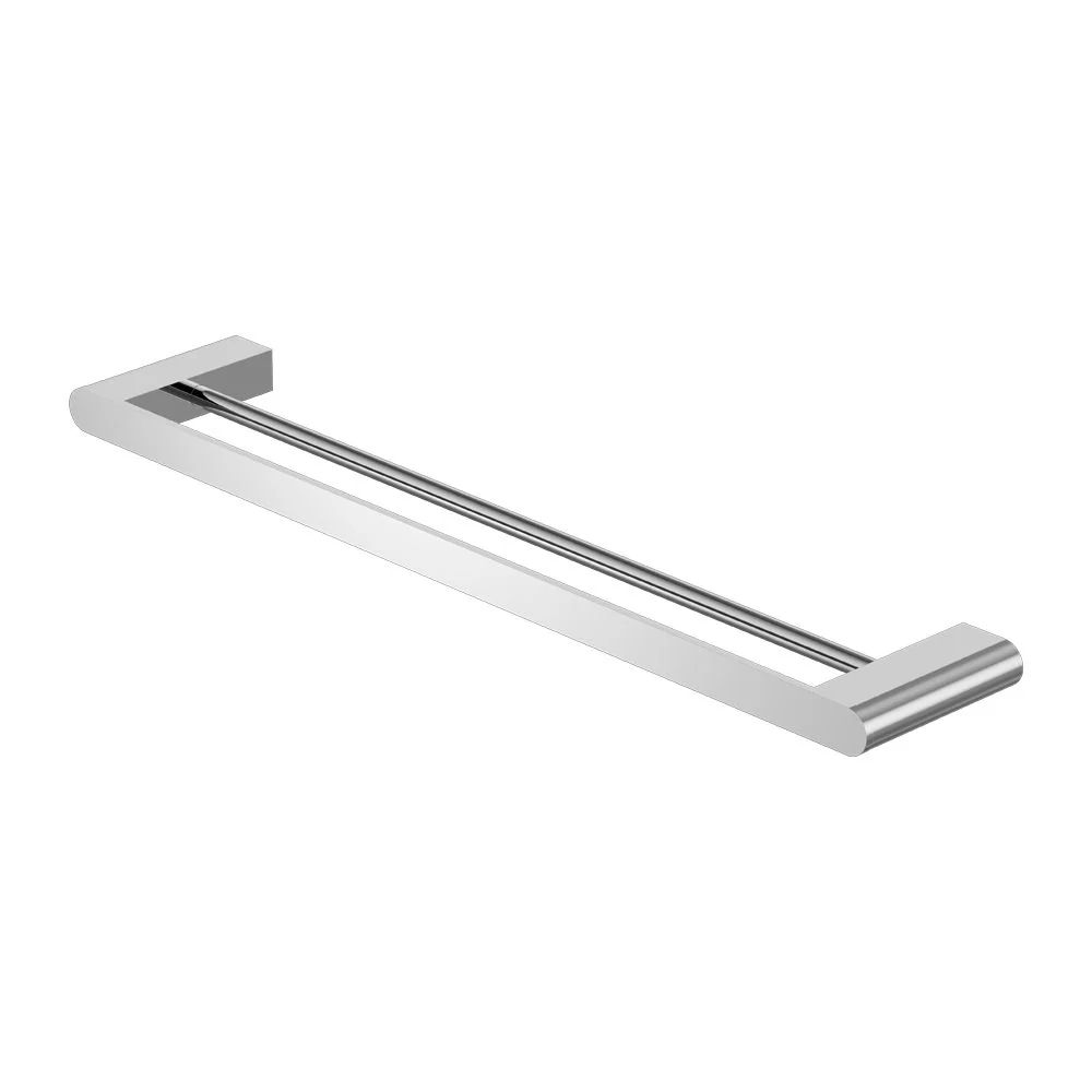 Nero Bianca Double Towel Rail - Chrome