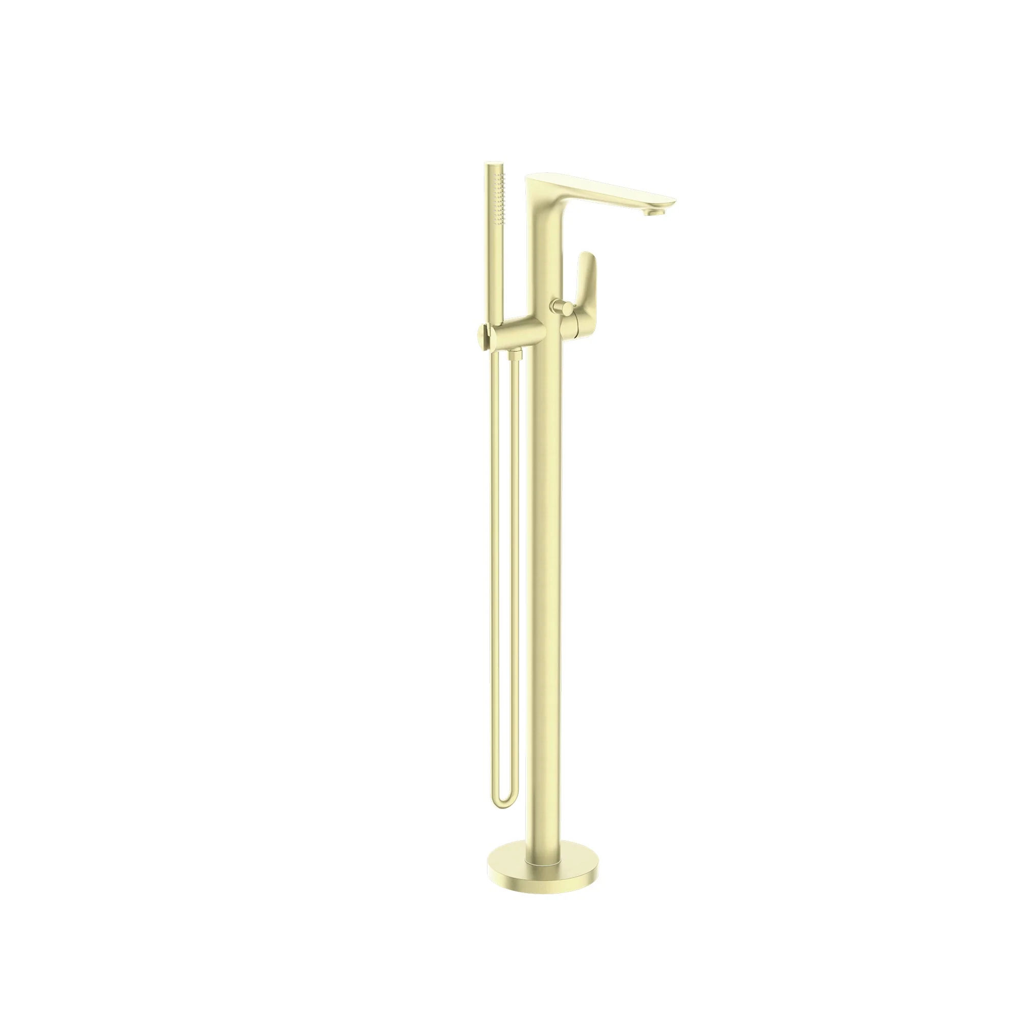 Nero Bianca Freestanding Bath Mixer With Hand Shower - Brushed Gold