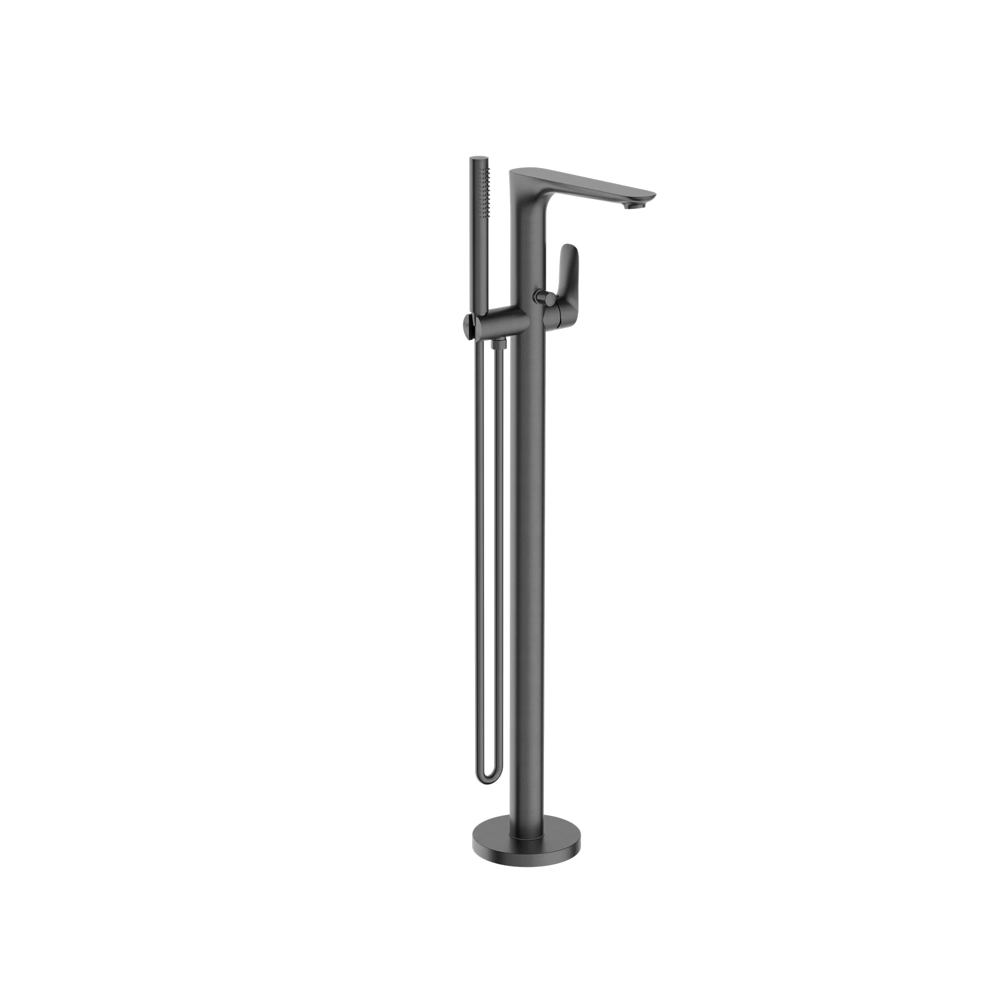 Nero Bianca Freestanding Bath Mixer With Hand Shower - Gun Metal
