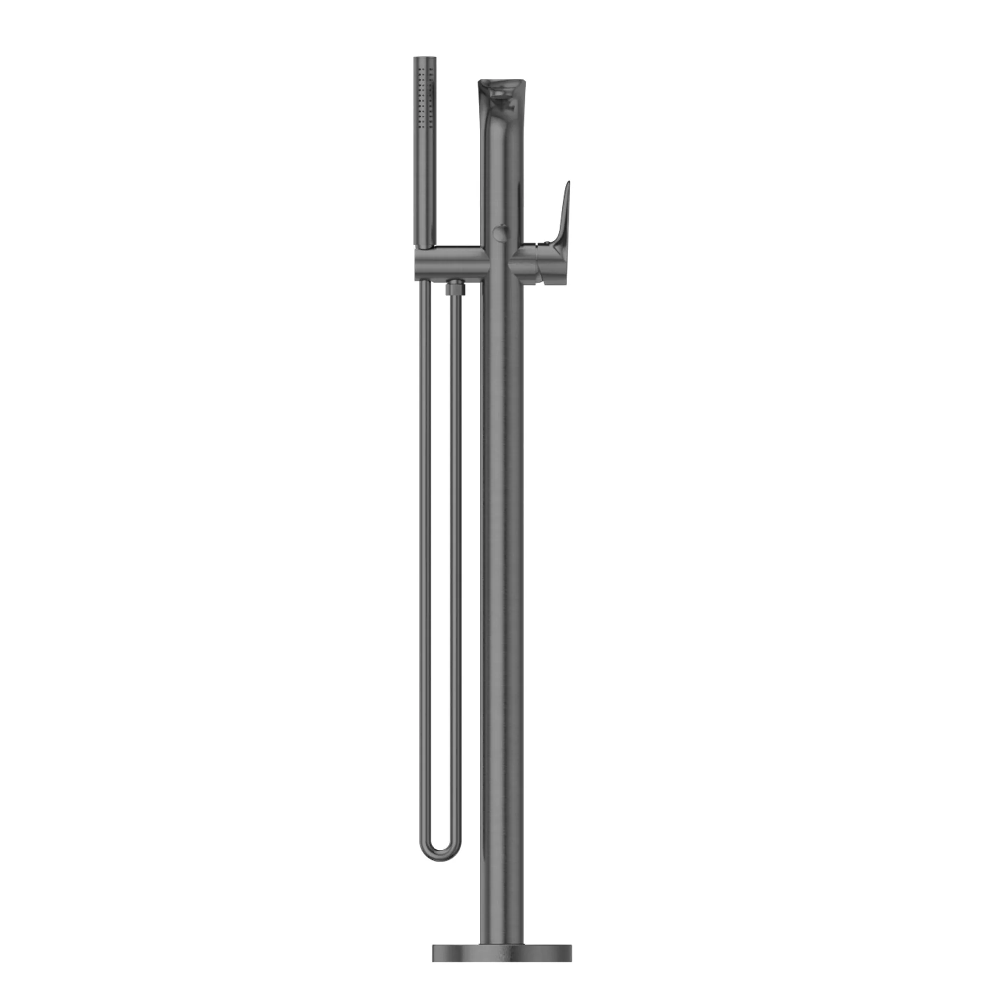 Nero Bianca Freestanding Bath Mixer With Hand Shower - Gun Metal - Image 3