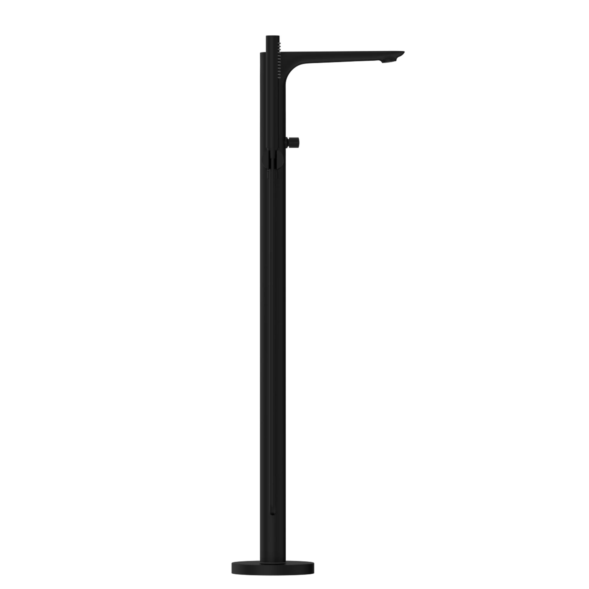 Nero Bianca Freestanding Bath Mixer With Hand Shower - Black Matte - Image 2