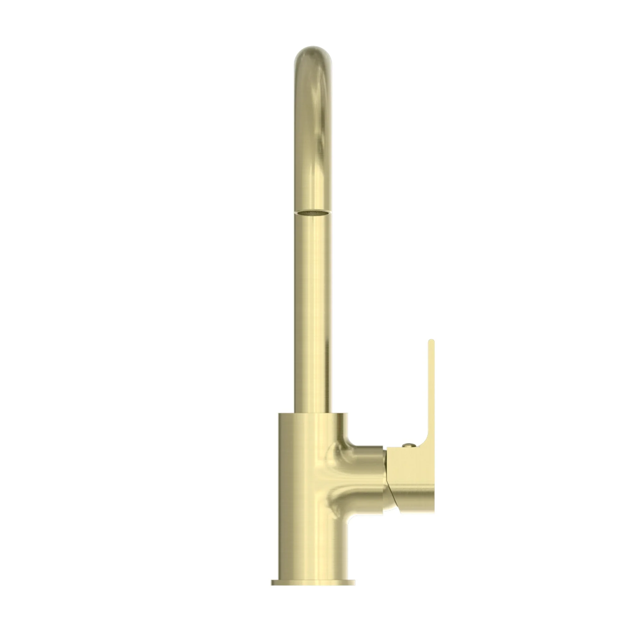 Nero Bianca Kitchen Mixer Gooseneck Spout - Brushed Gold - Image 2
