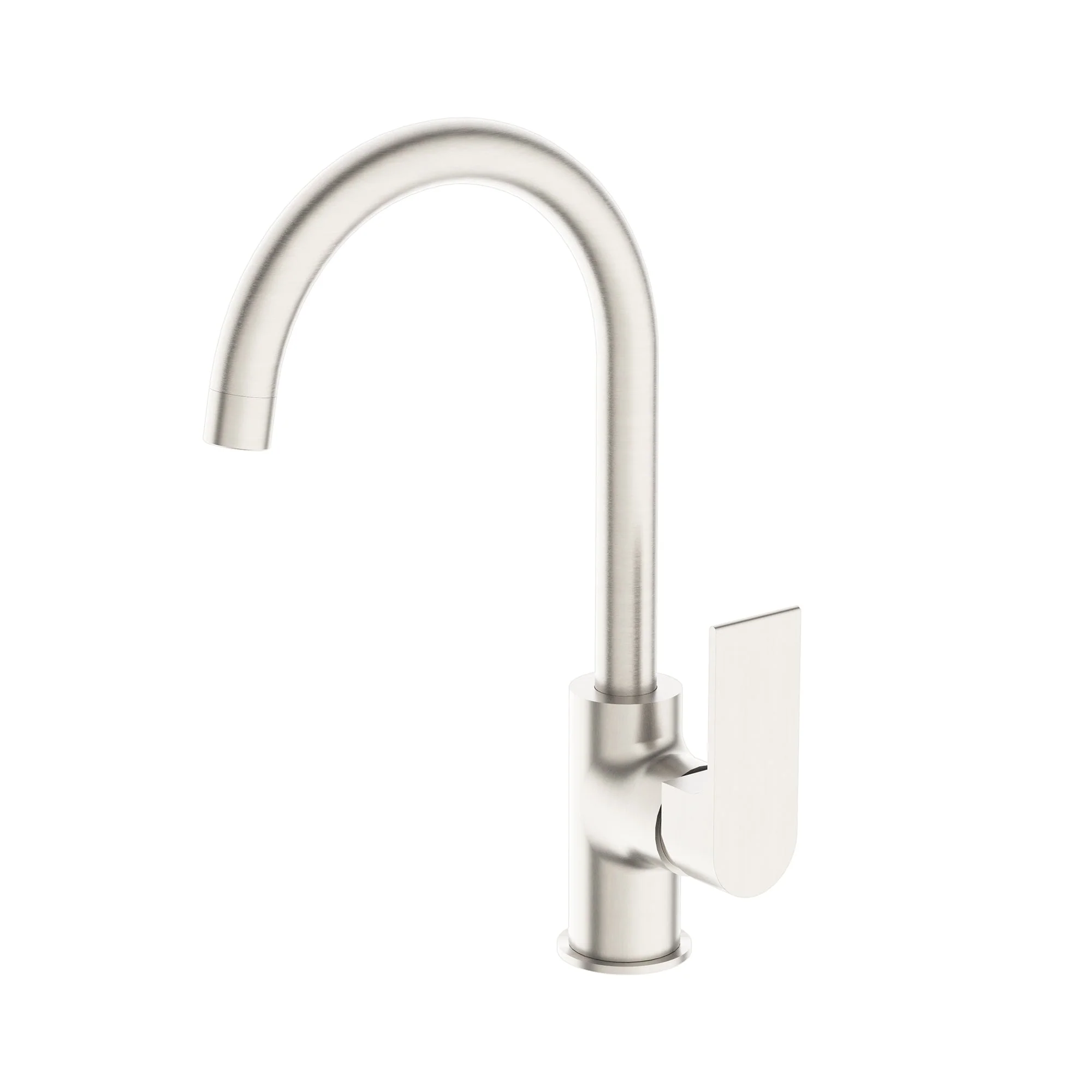 Nero Bianca Kitchen Mixer Gooseneck Spout - Brushed Nickel
